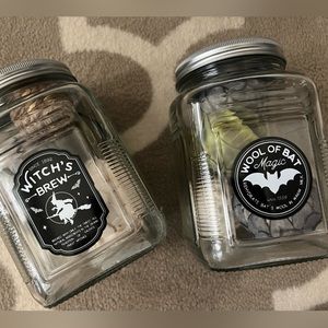 Halloween glass jars
